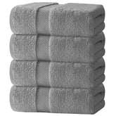White Classic front-folded towels showing neat stack and inviting plushness