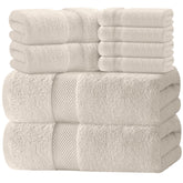 White Classic front packaging showing ivory 8-piece set and hotel-style finish