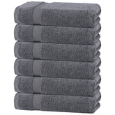 White Classic front packaging showing six grey towels and neat branding benefit organization