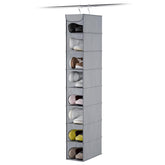 Whitmor front view of hanging organizer showing neat vertical storage benefit