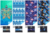 Widdonen front view of 4-pack compact beach towels shows convenience