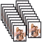 WIFTREY front view of 18-pack black 8x10 frames showing uniform set and value