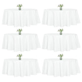 WIGENIUS front pack view showing six white 90-inch tablecloths for events and savings