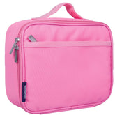 Wildkin front view Flamingo Pink lunch box shows compact design and bright color