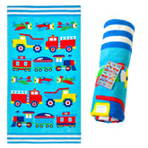 Wildkin front print showing trains planes trucks vibrant design and fun