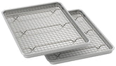 Wildone front view of half sheet set showing two pans and two racks for versatility