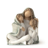 Willow Tree Cozy Figurine front view showing comforting family embrace
