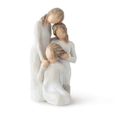 Willow Tree front view of three-figure sculpture showing comforting pose and warmth