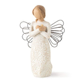 Willow Tree front view of hand-painted Remembrance angel showing comforting pose