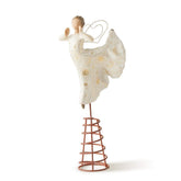 Willow Tree front view of Song of Joy angel topper showing graceful pose and gifting appeal