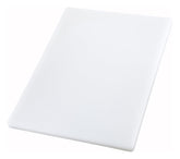 Winco cutting board front view showing full white prep surface for versatile use