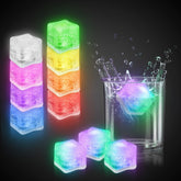 Windy City Novelties front packaging showing 12 colorful LED cubes for instant party lighting
