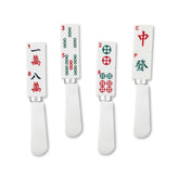 Wine Things spreaders front view showing four mahjong handles and blades for stylish serving