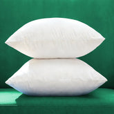 Winighting front view showing two 20x20 inserts and full, even loft for refreshed pillows