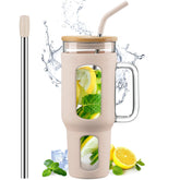 WINSA amber tumbler front view showing full design and color, great for stylish hydration