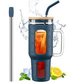 WINSA blue tumbler front view showing full design and large capacity