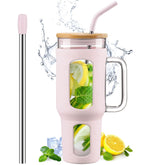 WINSA cotton pink tumbler front view showing full 46 oz capacity and color