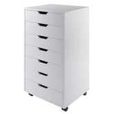 Winsome Halifax front view showing seven drawers and tidy storage benefit