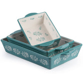 Wisenvoy set front view showing three pans and packaging, ideal gift-ready cookware