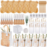 Wishfond bear-shaped cheese board front view showing charming design and practical surface