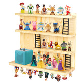 WodGod shelf front view showing four-tier display and tidy Tonies
