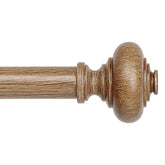 Wolistsa front view of dark wood curtain rod showing classic style and durable support