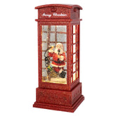 Wondise red phone booth front view showing festive design and charm