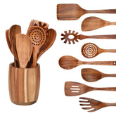 wosponfan front packaging showing full 9-piece teak set and organized storage