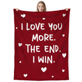 WRAPIX front view of blanket packaging showing message and size benefits