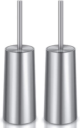 Wsedor toilet brush front assembly with stainless handle for sleek durability