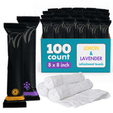 WT WHITE TOWEL SERVICES front packaging showing case of 100 towels and brand