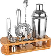 Wukuna front view cocktail shaker and tools displayed, shows complete set benefit