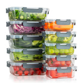 WWYH.DSS front pack showing ten glass containers for organized meal prep