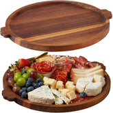 WYMOON front view of round serving platter showing clean edge and finish for elegant presentation