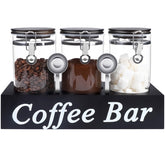 WYTAOHZL front view of three jars on shelf shows organized storage and clear contents