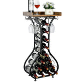 X-cosrack front view showing full 14-bottle capacity and tidy display benefit