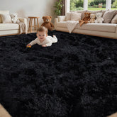 Xafir front view living room rug showing plush comfort and modern style