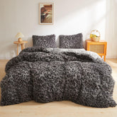 XeGe duvet cover front view showing cheetah pattern and cozy look