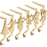 XENTUMI gold hooks front view showing six-hook set and festive designs, elegant display benefit