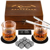 Xgunion two old-fashioned glasses front view showing elegant lead-free glass and presentation benefit