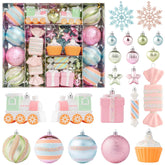 XIFAN front view of pastel ornament set showing color variety and packaging benefit
