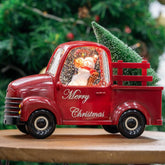 Xindian red truck front view showing festive scene and sparkle benefits