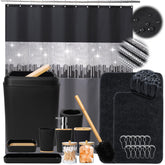 XLHOMO front packaging showing complete 24-piece bathroom set and contents