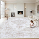 XLUEZ full front view showing rug layout and neutral beige balance