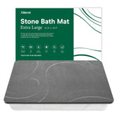 XMarrat front view of extra large stone bath mat shows wide absorbent surface and safety