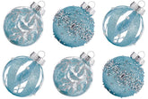 XmasExp baby blue packaged set showing 12 ornaments and ready-to-hang convenience