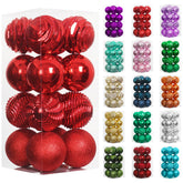 XmasExp front packaging showing 16 red shatterproof balls and contents