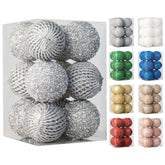 XmasExp front packaging showing 12 silver sequin ornaments and immediate styling benefit