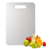 XTBSE titanium cutting board front view showing clean surface and hygiene benefits