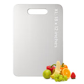 XTBSE titanium cutting board front view showcasing clean hygienic surface